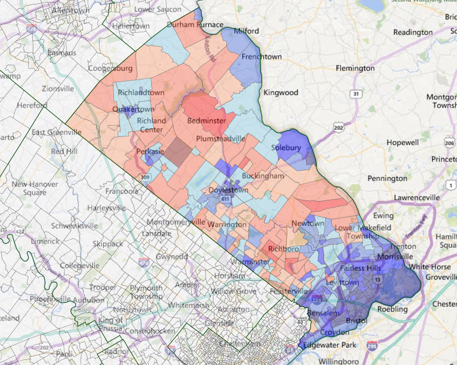 A Look at Bucks PA's Most Critical Swing County (Maps) PoliticsPA