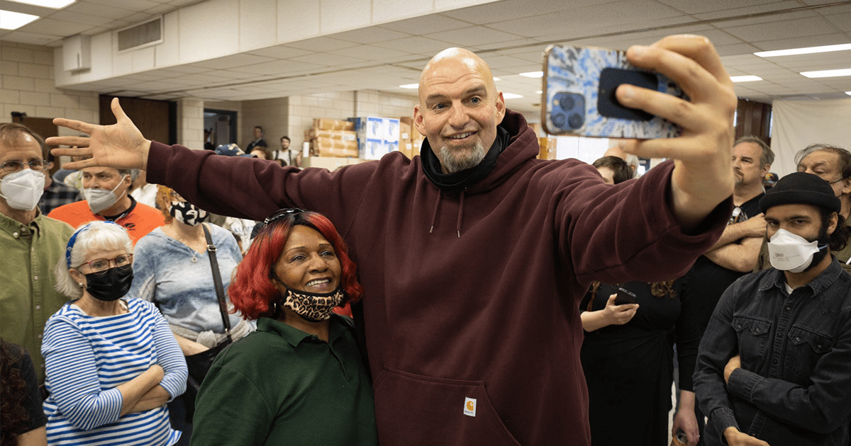 John Fetterman selfie